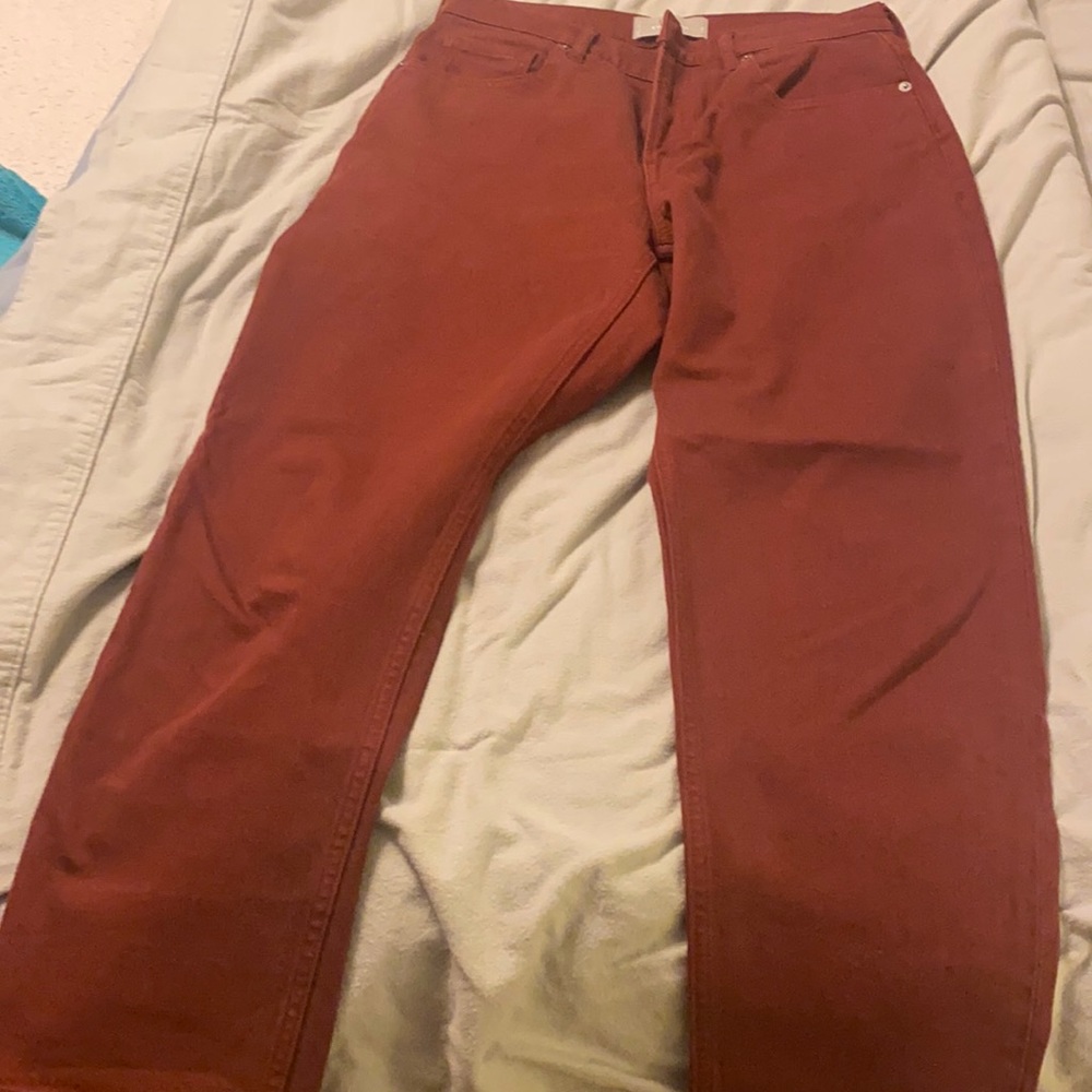 High waisted brown crop jeans. Never worn. NWOT